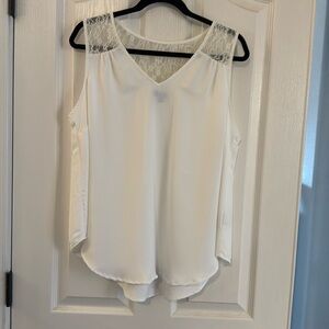 Georgette Lace Detail Tank